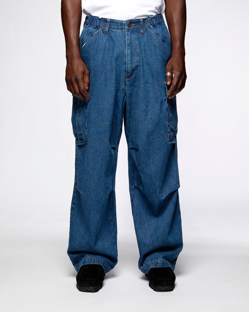 Denim Baggy Cargo Pant