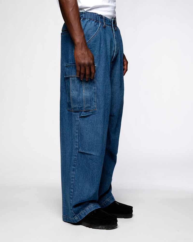 Denim Baggy Cargo Pant